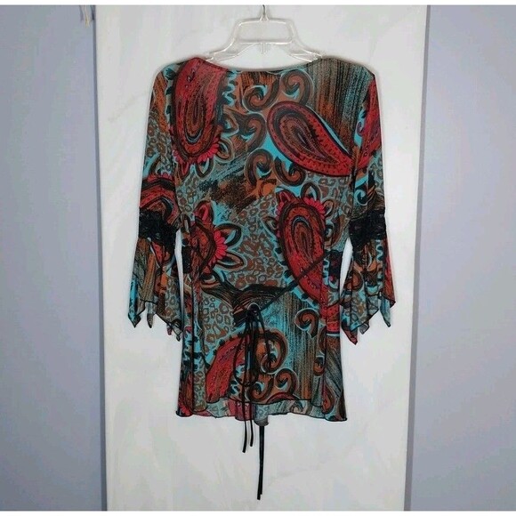 Vintage Women’s Babydoll Top L Whimsigoth Dark Romantic Fairy Grunge Coquette - Picture 6 of 8